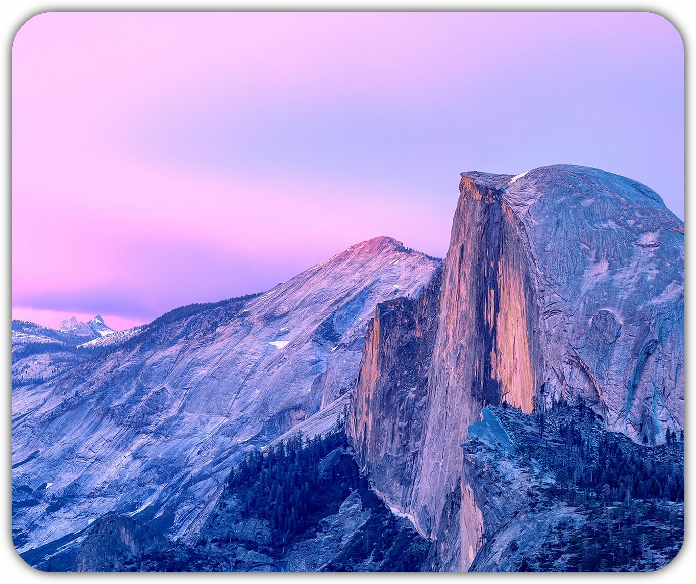 Коврик для мыши "Скалы и горы. Йосемитский национальный парк Калифорния США" (24 x 20 см x 3 мм)