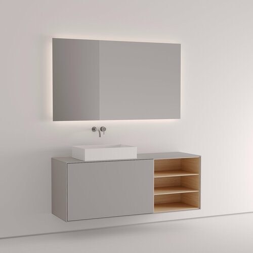 Тумба подвесная под две раковины 190 см. Vivomobili GRIGIO EFESO