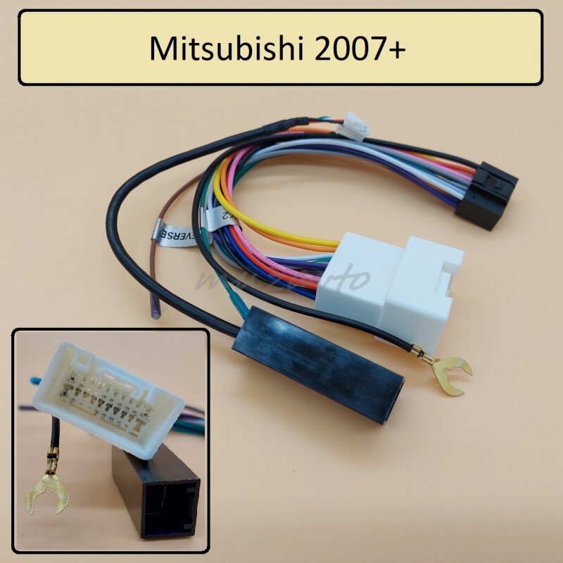 Провод питания для MITSUBISHI 2007+ (16-pin разъем) для Андроид магнитол планшетного типа, автомобильный радио кабель