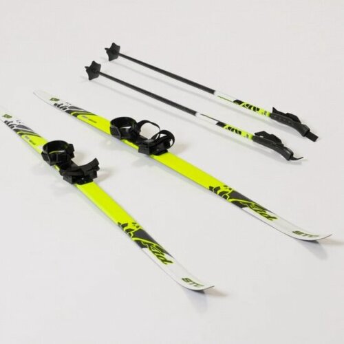 Изображение товара Лыжный комплект Stc с комбинированым креплением с палками 130 STEP Kid Lemon