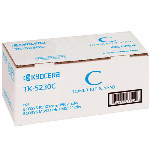 Тонер-картридж TK-5230C Cyan для P5021cdn/cdw, M5521cdn/cdw (2 200 стр) арт.1T02R9CNL0 картридж tk 5230c