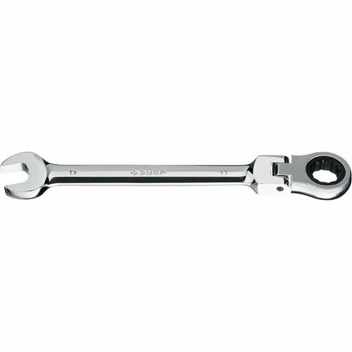 Комбинированный гаечный ключ трещоточный шарнирный 17 мм, ЗУБР комбинированный гаечный ключ трещоточный шарнирный 17 мм зубр 27101 17