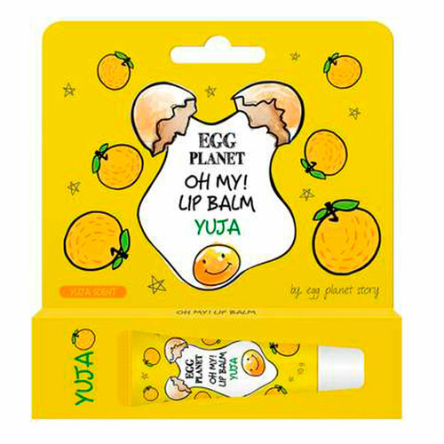 egg planet крем для рук egg planet oh my hand cream банан 30 мл Бальзам для губ с цитрусом Daeng Gi Meo Ri Egg Planet Oh My Lip Balm Yuja