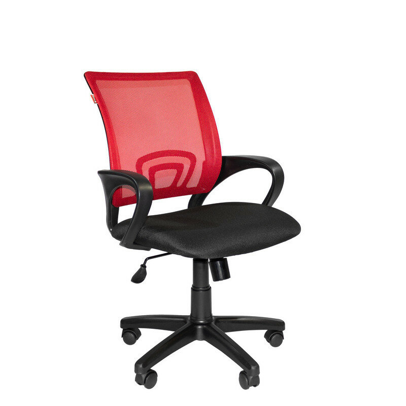 Кресло VT_EChair-304 ткань черн TW11/сетка красн DW69 пласт.