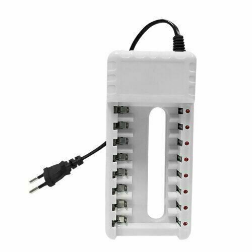 Зарядное устройство для аккумуляторов на 8 батареек AA AAA dishykooker 3 slots usb battery charger dc 5v 1 2a for ni mh ni cd aa aaa rechargeable battery