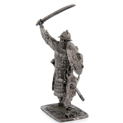 Солдатик Тяжеловооруженный монгольский воин, 13 век (85мм) коллекционная оловянная миниатюра солдатик в масштабе 54мм 1 32 монгольский лучник 13 век