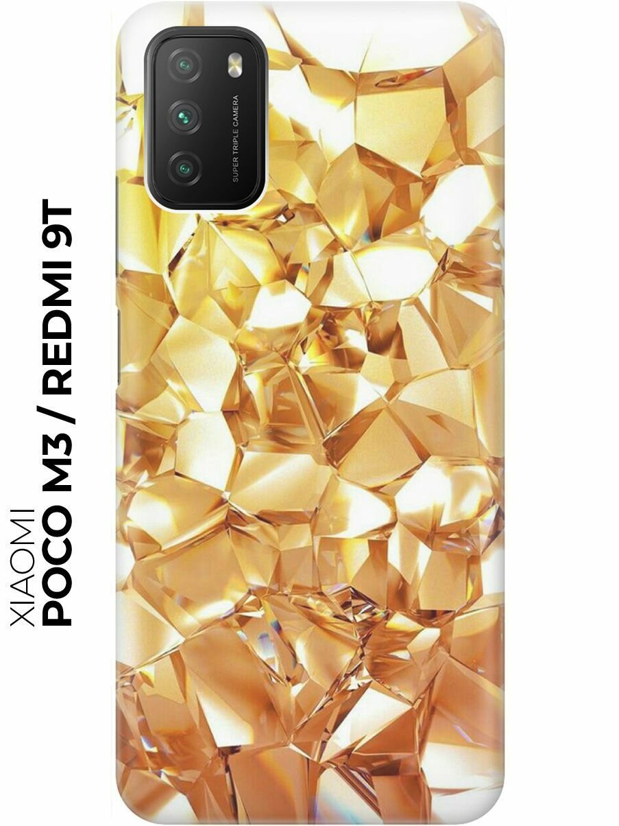 RE: PA Накладка Transparent для Xiaomi Poco M3 / Redmi 9T с принтом "Янтарные камни"