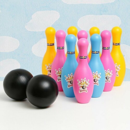 Набор игровой Боулинг 10 кеглей 2 шара 1182₽