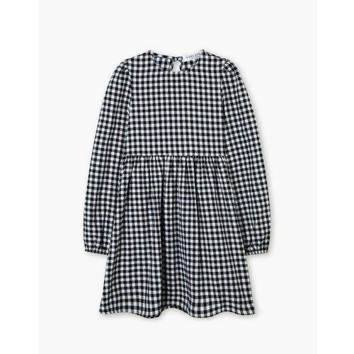 фото Школьное платье gloria jeans, размер 12-13л/158 (40), черный, белый