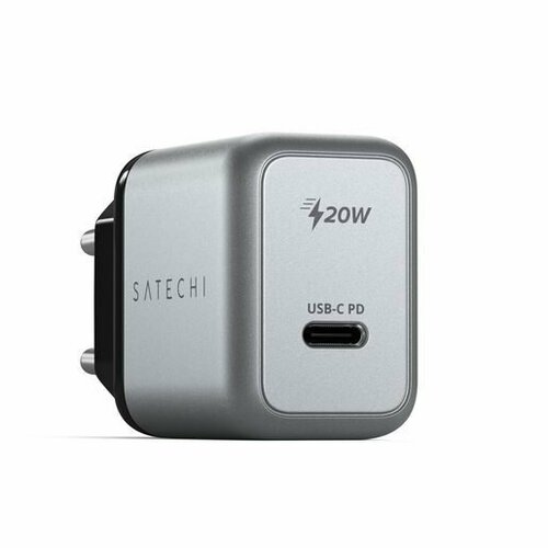 Сетевое зарядное устройство Satechi 20W USB-C PD Wall Charger. Цвет серый космос. зарядное устройство vention 2 port usb a c wall charger 18w 20w eu plug white fbbw0 eu