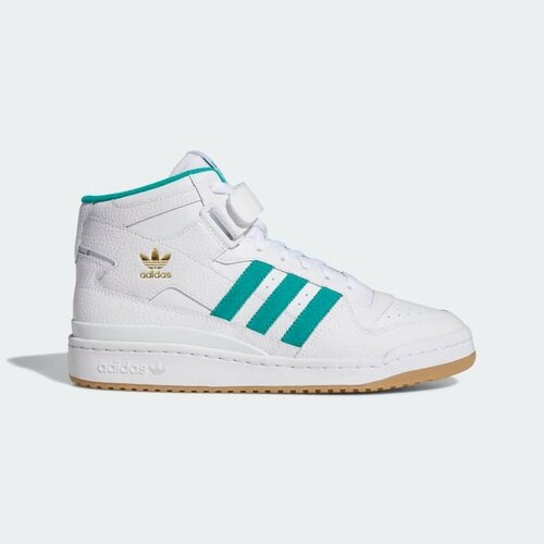 Кроссовки adidas FORUM MID, полнота 10, размер 8UK, белый, зеленый