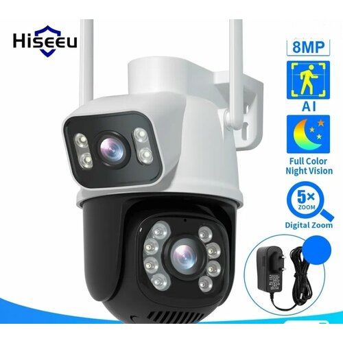 Поворотная уличная камера видеонаблюдения 8 мп 4k 3900₽