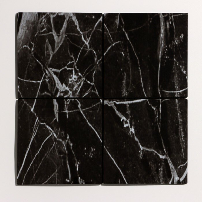 фото Панель самоклеящаяся 30*30см мягкая мрамор черный 9933252