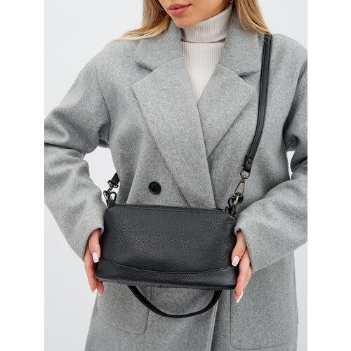 фото Сумка кросс-боди 01-0101 черный, фактура зернистая, черный slasha