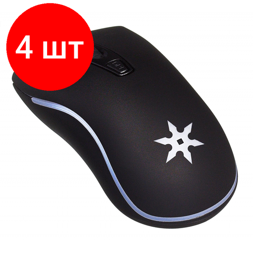 игровая мышь oklick 706g octa Комплект 4 штук, Мышь компьютерная Oklick 704G TOKUGAWA черный оптическая (1600dpi) USB 4but