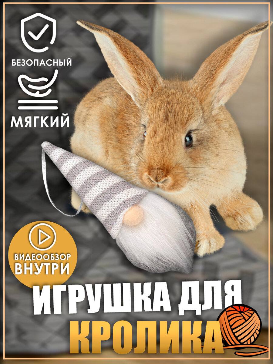 Игрушка для кролика гномик