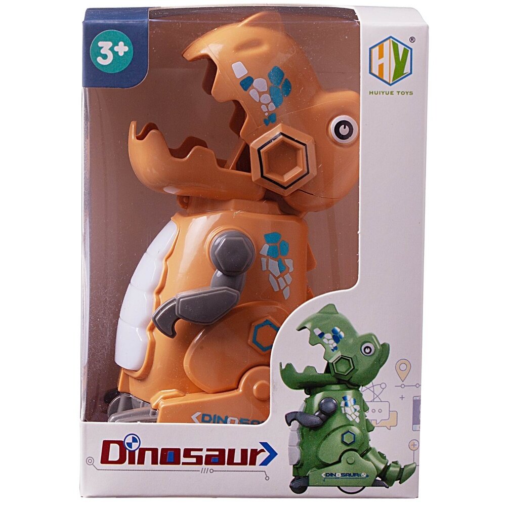 Игрушка заводная Динозавр, светло-коричневый Junfa - фото №8