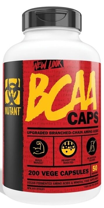 Аминокислоты и BCAA для спорсменов MUTANT BCAA Capsules 640mg х 200caps