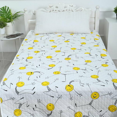 Покрывало Смайлы 150х210см бз бязь 120гм хл 100 1592₽