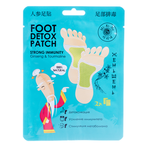 Mi-Ri-Ne Foot Detox Patch Детокс-патчи для ног с женьшенем Иммунитет 2 шт