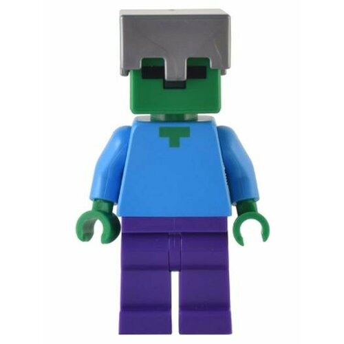 Минифигурка Lego min131 Zombie - Dark Purple Legs, Flat Silver Helmet светильник геймерский paladone minecraft zombie icon light