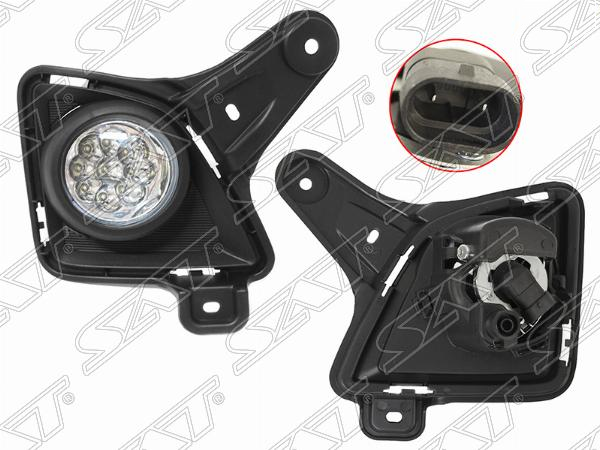 фото Светодиодная противотуманная фара правая для Тойота Хайс 2010-2014 год выпуска (Toyota Hiace) SAT ST-212-2081DR