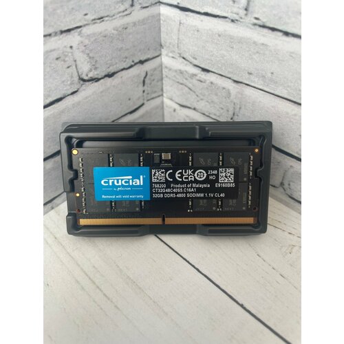 Оперативная память CRUCIAL MICRON Laptop DDR5 SODIMM 32Gb 4800Mhz CT32G48C40S5 OEM 10720₽