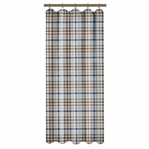 фото Штора хлопок клетка тартан 145х180 бежевый linen way