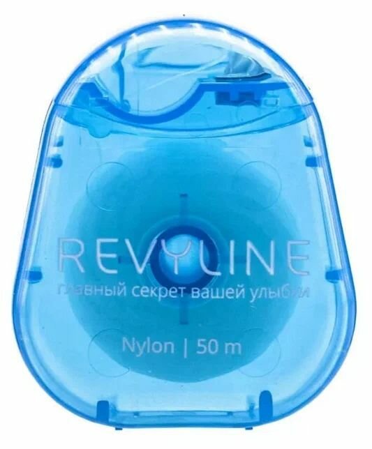 Revyline. Зубная нить нейлон, мятная, вощеная, 50 м