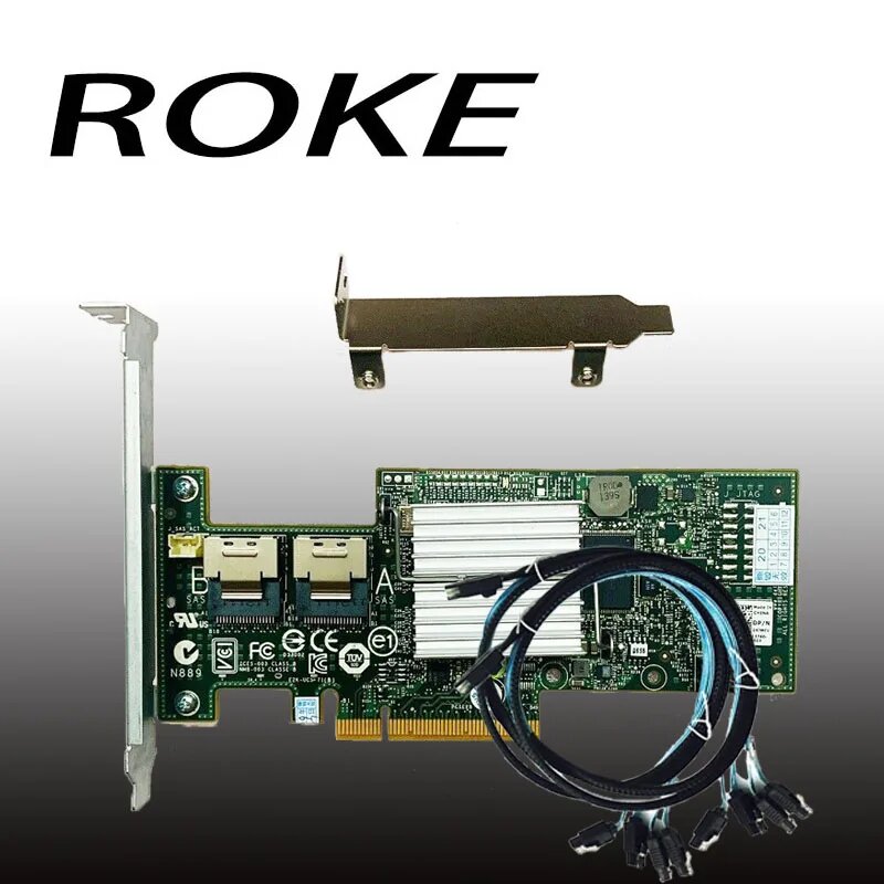 For Dell H200 6Gbps HBA LSI 9211 P20 IT Mode ZFS FreeNAS unRAID + 2* SATA Cable