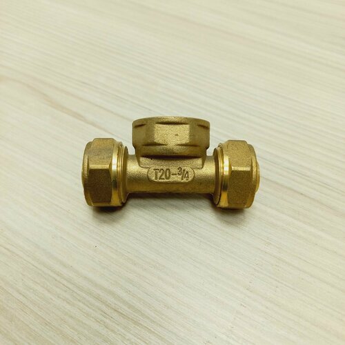 Обжимной тройник 20х 34 вр х20 Hydrosta цанговый комбинированный внутренняя резьба 1 шт 490₽