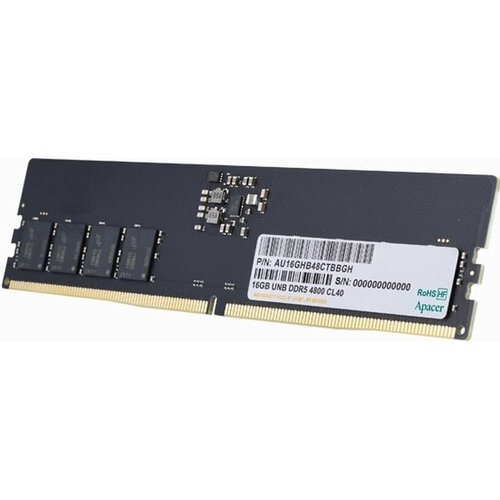 Оперативная память для компьютера Apacer AU16GHB48CTBBGH DIMM 16Gb DDR5 4800 MHz AU16GHB48CTBBGH 573300₽