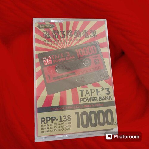 Внешний аккумулятор 10000mAh Tape Red 2600₽