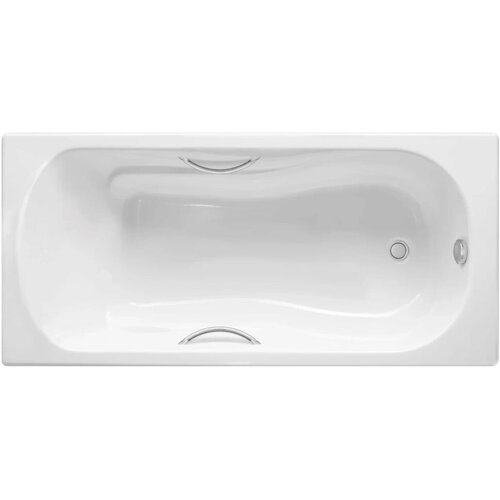 Ванна чугунная Delice Haiti Luxe DLR230637R 160x80 см, с отверстиями под ручки, белый