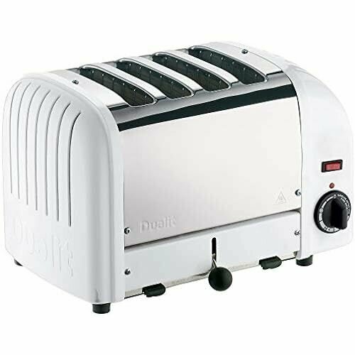 Тостер Dualit из нержавеющей стали, 4 ломтика, белый