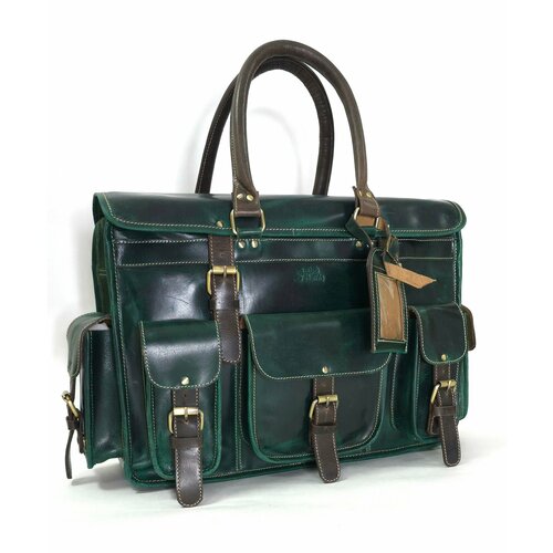 Портфель Black Buffalo фактура гладкая зелeный 18034₽