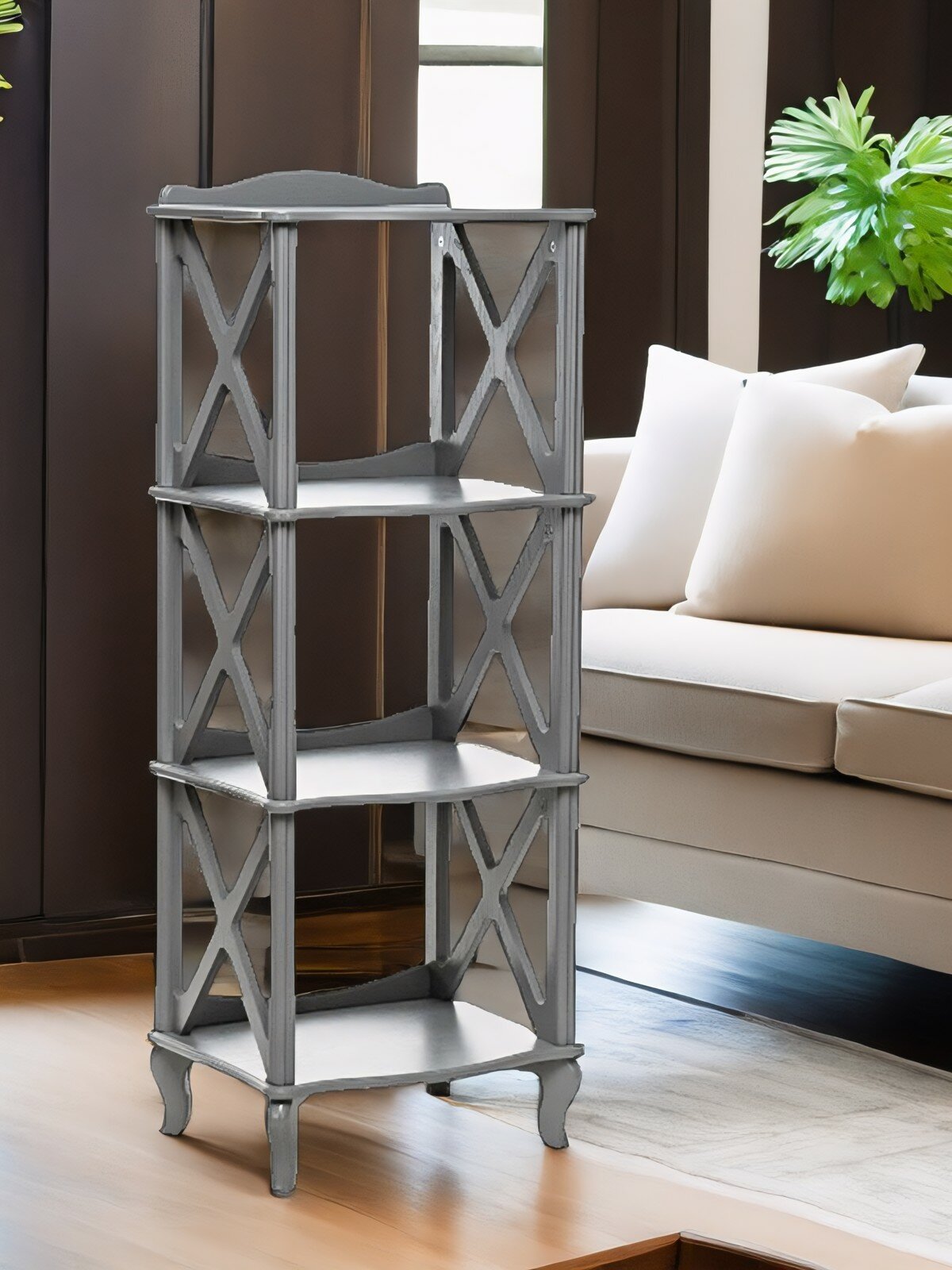 фото Этажерка-стеллаж «Джульетта»-3 (молочный дуб)