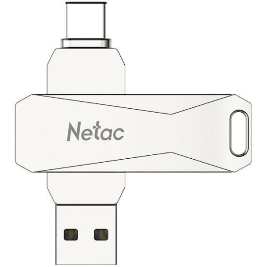 USB флешка Netac U782C 128Gb metal USB 3.0 + TypeC (NT03U782C-128G-30PN) — фото 1