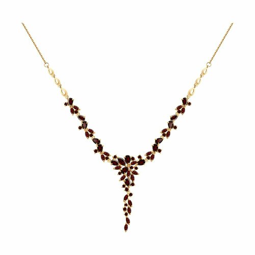 Колье Diamant online красное золото 585 проба гранат длина 45 см красный 88177₽