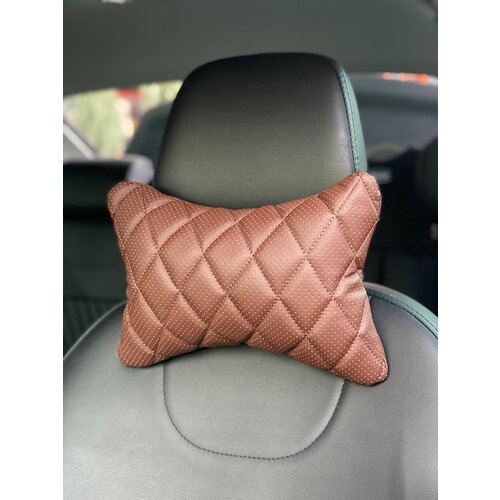 Подушка автомобильная из экокожи под голову, подголовник в машину для водителей