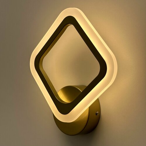 Бра, настенный светодиодный светильник Свет Столицы S1801-1 MATGOLD, LED, 16W, до 3 кв. м.