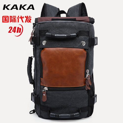 Изображение товара Рюкзак, мужской, черный, ретро-стиль, большая емкость