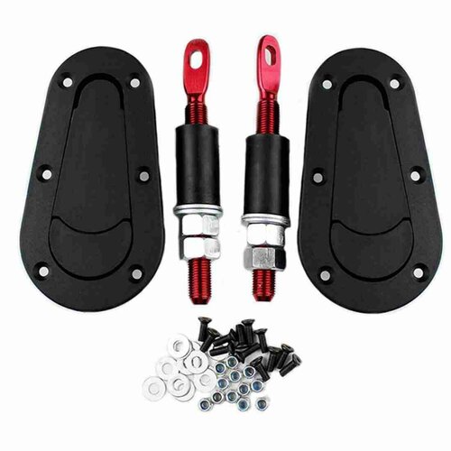 Замки капота врезные «D1» (без ключей, чёрные) belais #2720