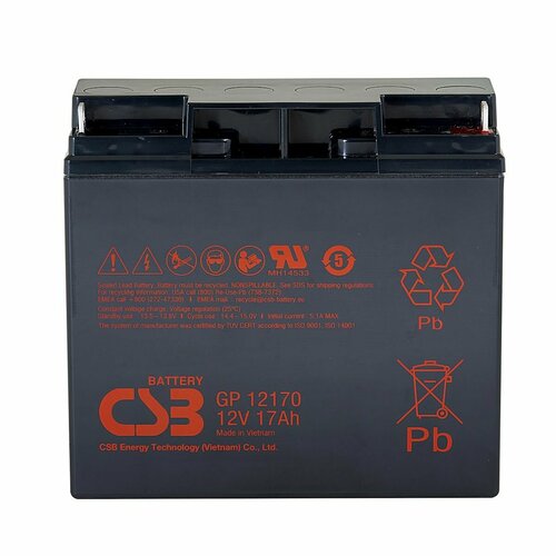 Аккумулятор CSB GP12170 B3 12В 17Ач 181х77х167мм 9300₽