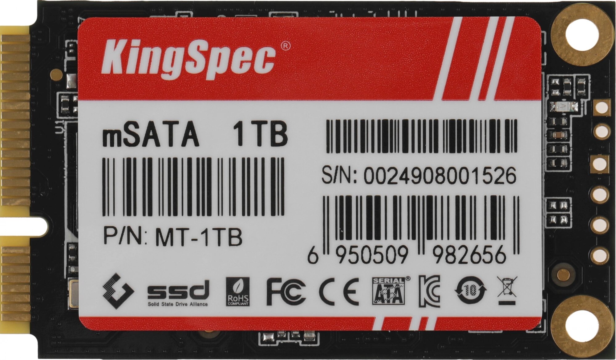 KingSpec MT-1TB Накопитель SSD Kingspec SATA-III 1TB MT Series mSATA
