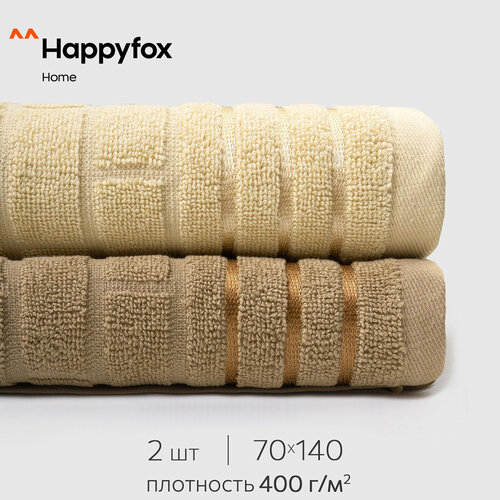 Полотенце махровое банное 70х140 HappyFox Home HF70140BRN св тауп св коричневый 70X140 1449₽