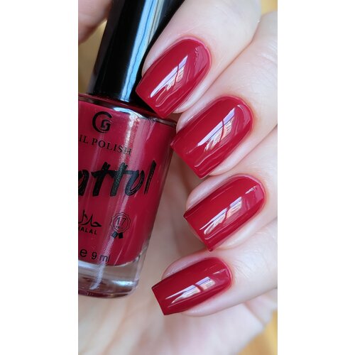 Grattol Color Nail Polish Favorite cherry - Лак для ногтей классический малиново-красный без лампы Халяль 9 мл 345₽