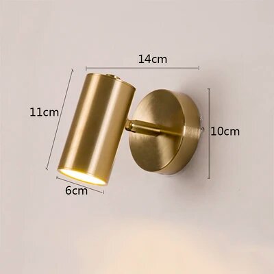 Настенные светодиодные светильники Winlams золотого цвета Тёплый белый (2700-3500 K) A Gold