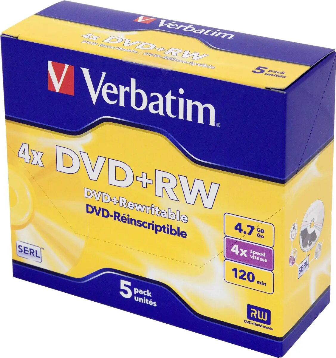 Диски DVD+RW Verbatim 4x 4.7Gb Jewel 1шт 43229/43228 - фото №8
