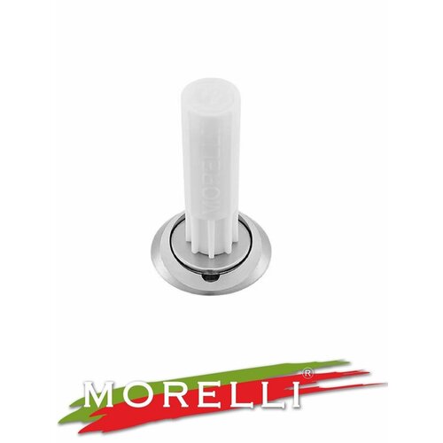 Ограничитель для двери Morelli SECRET DS SC матовый хром стоппер напольный автоматический фиксатор двери от удара скрытый упор металлический с амортизирующим слоем 2100₽